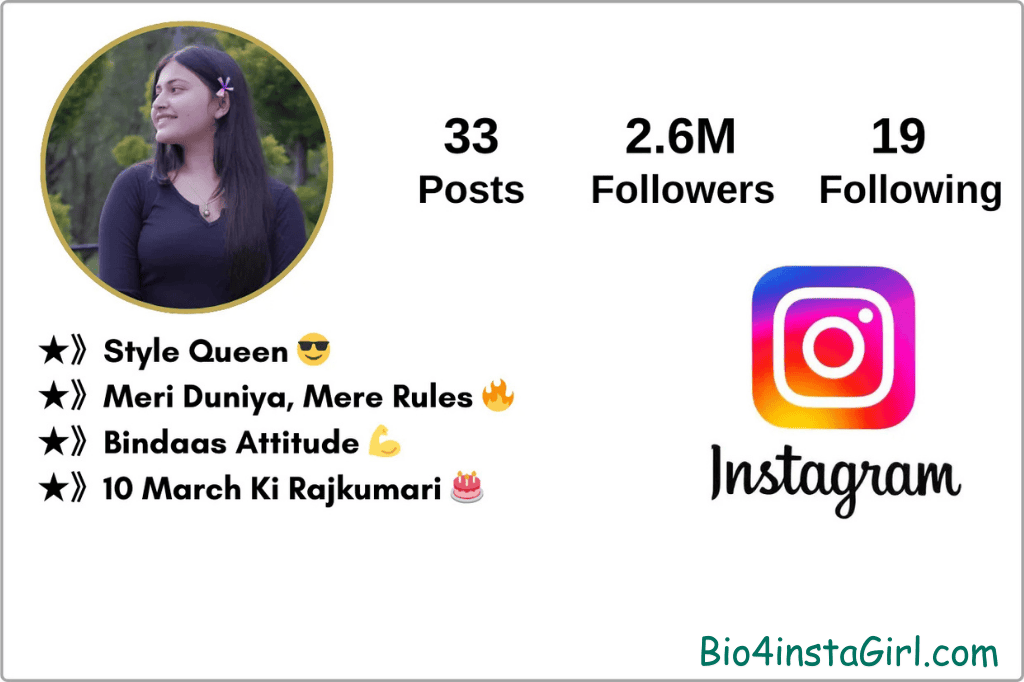 instagram bio for girl