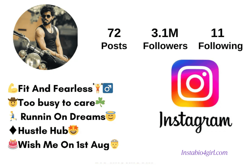 instagram bio for boys