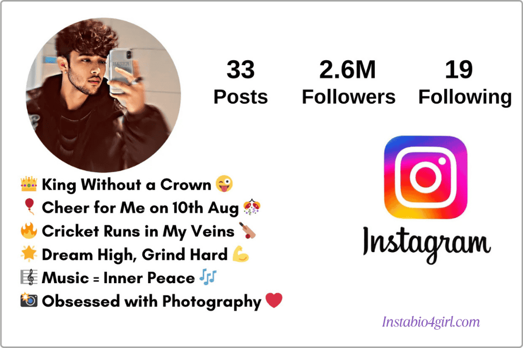 instagram bio for boys