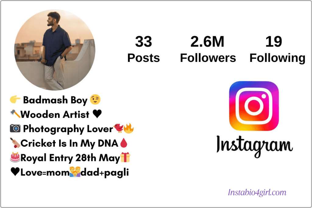 instagram bio for boys