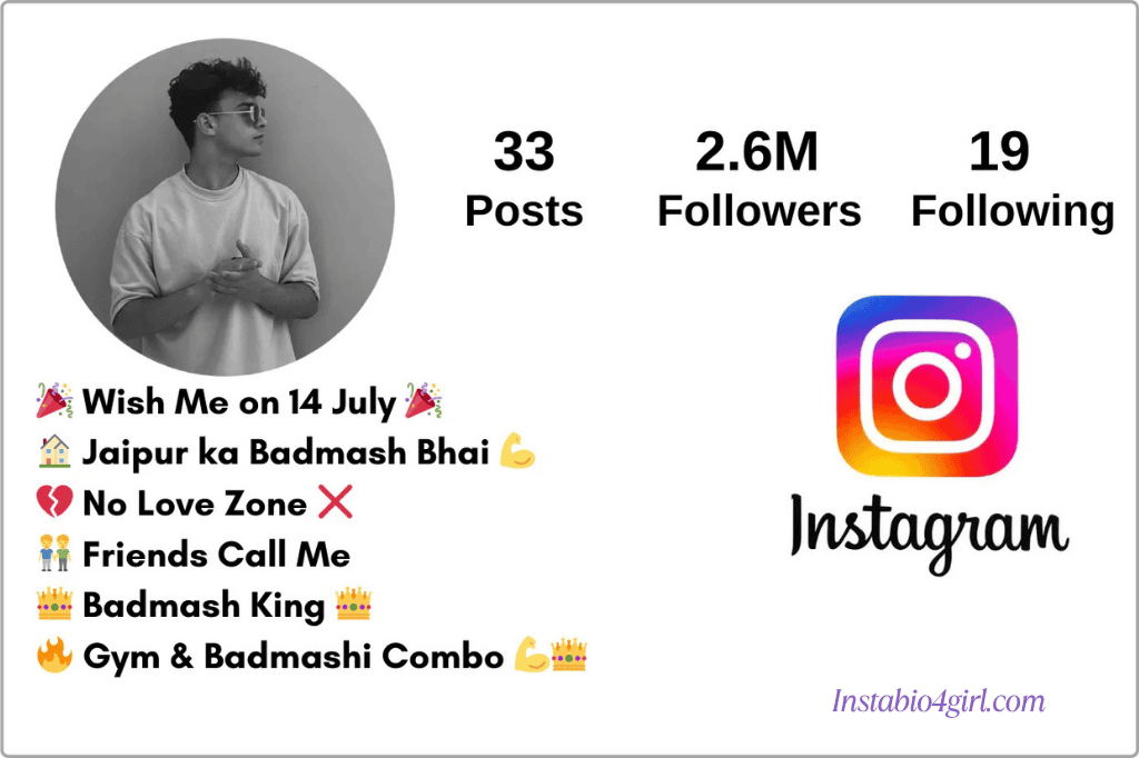 instagram bio for boys