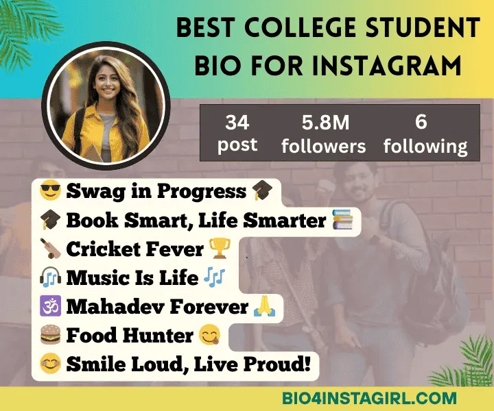 college student bio for instagram