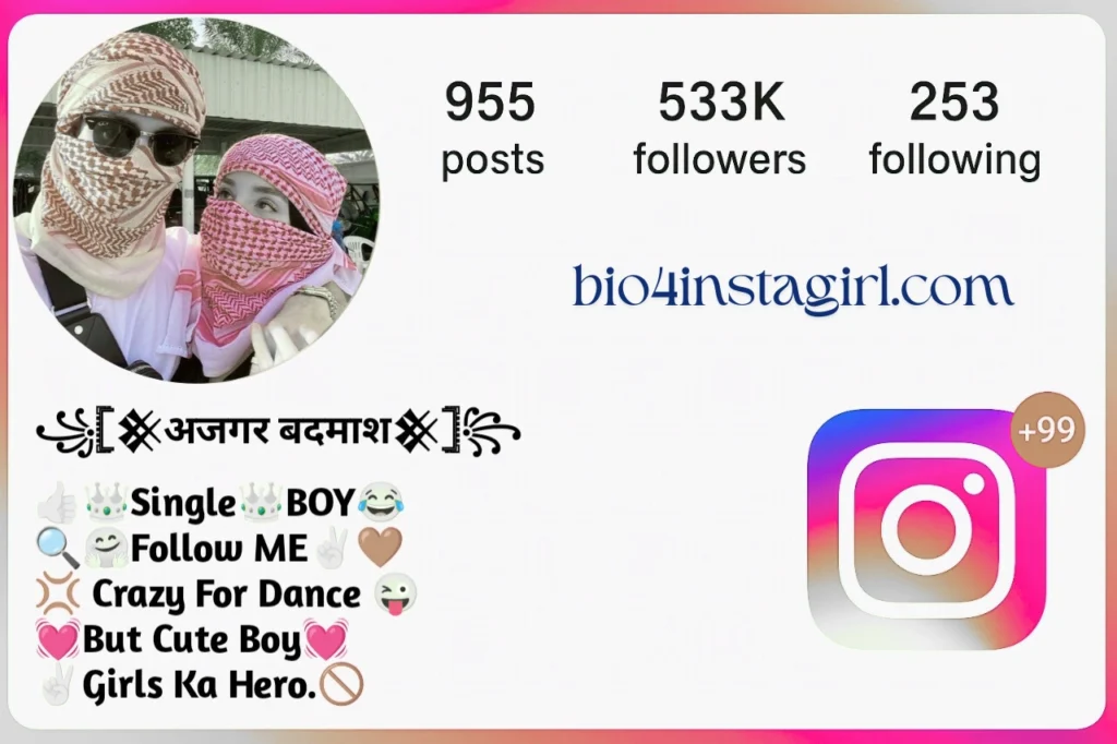 Instagram Bio for Boys Stylish Font