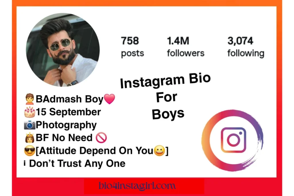 Instagram Bio for Boys Stylish Font
