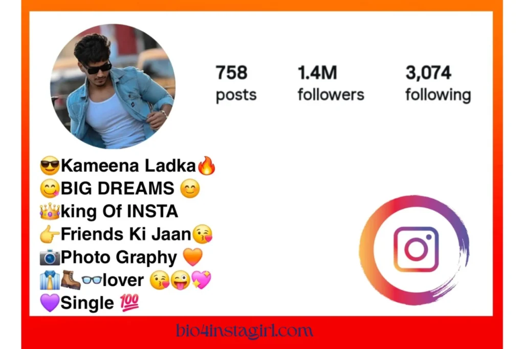 Instagram Bio for Boys Stylish Font